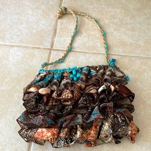 Handmade Animal Print/ Turquoise Bag!